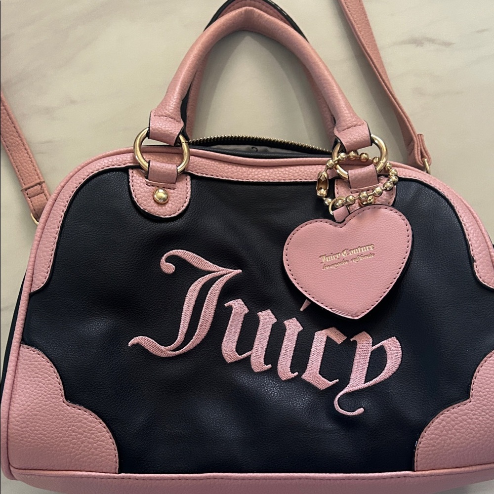 Juicy Couture Pink and Black Satchel